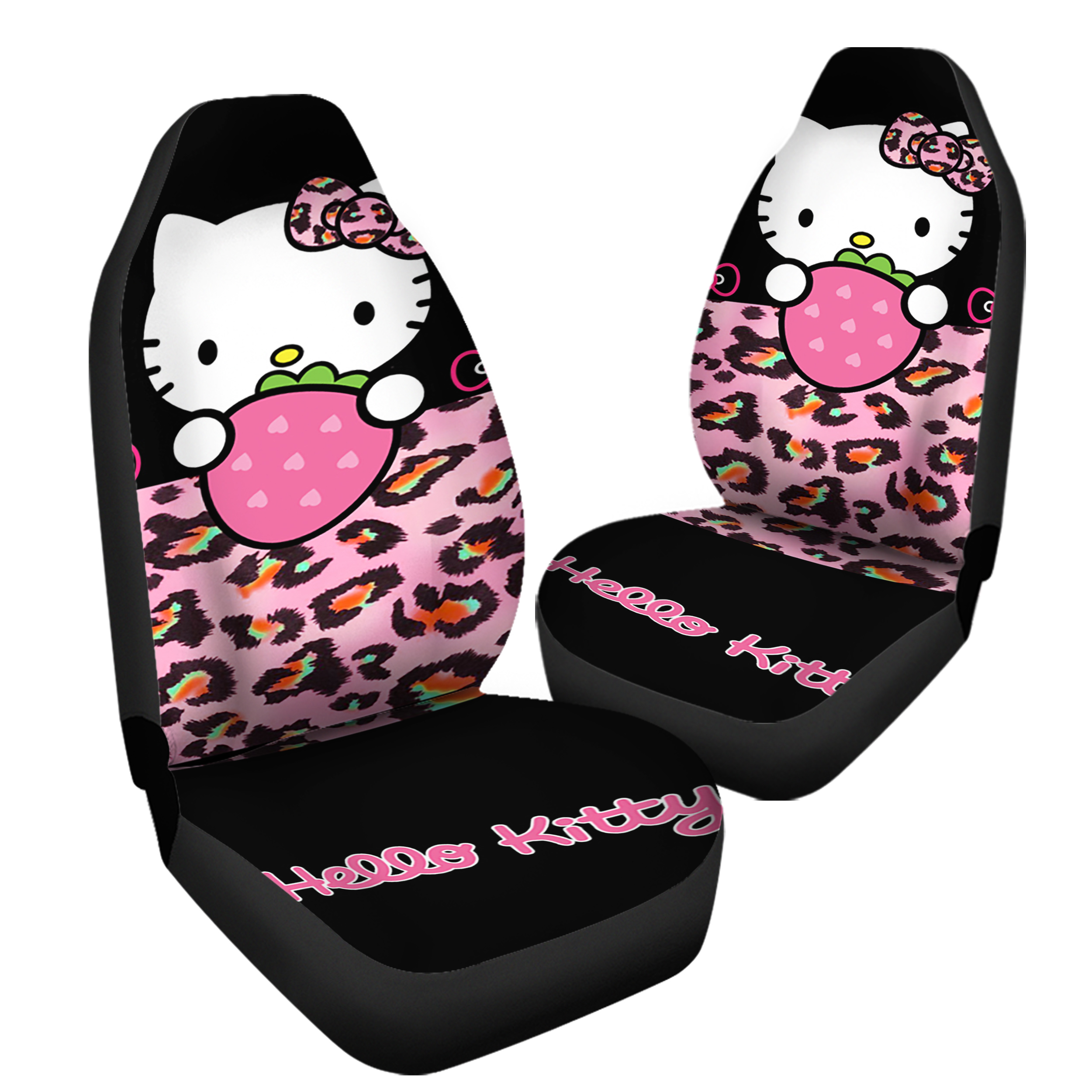 Leopard Print Hello Kitty Seat Covers