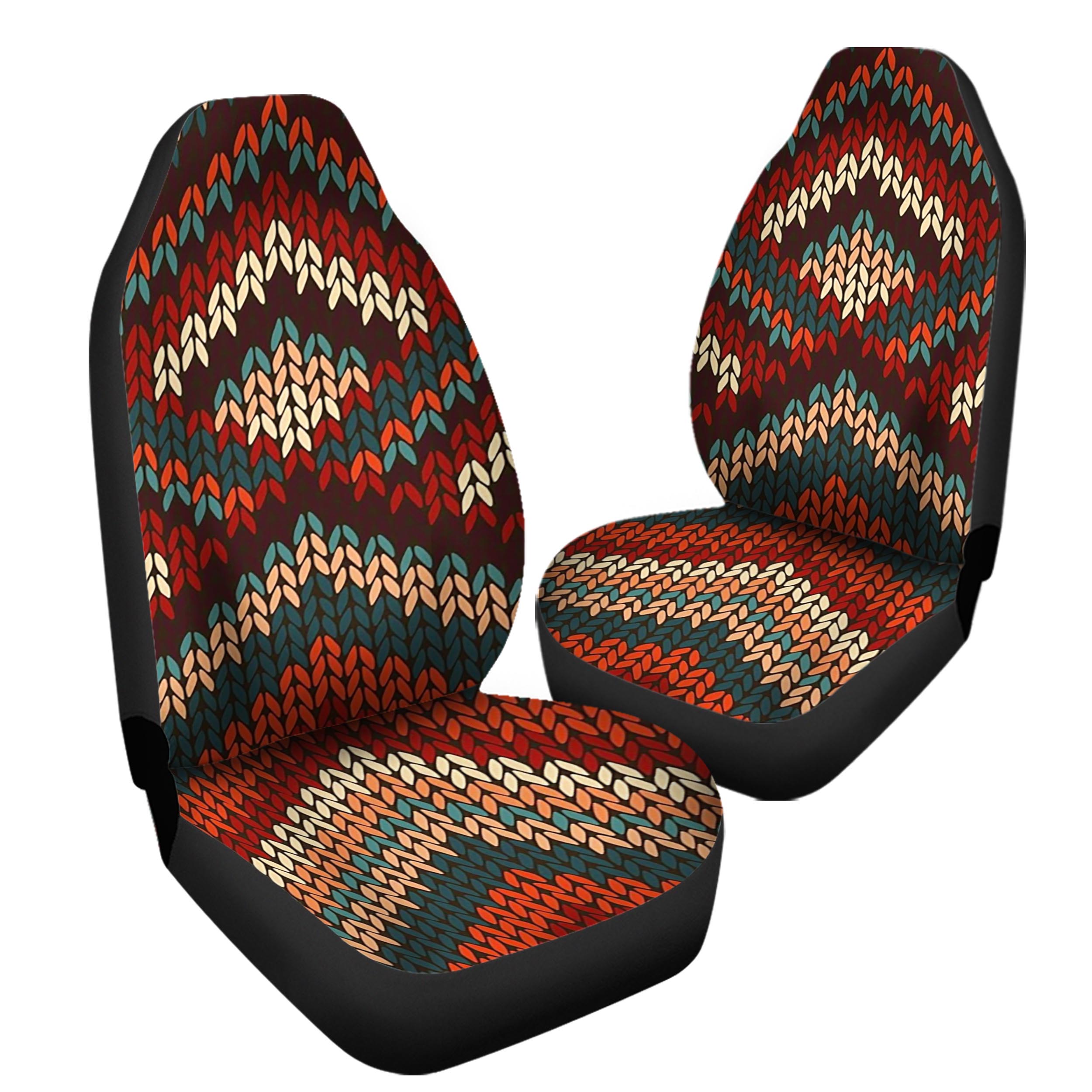 Colors Knitted Pattern Car Seat Covers