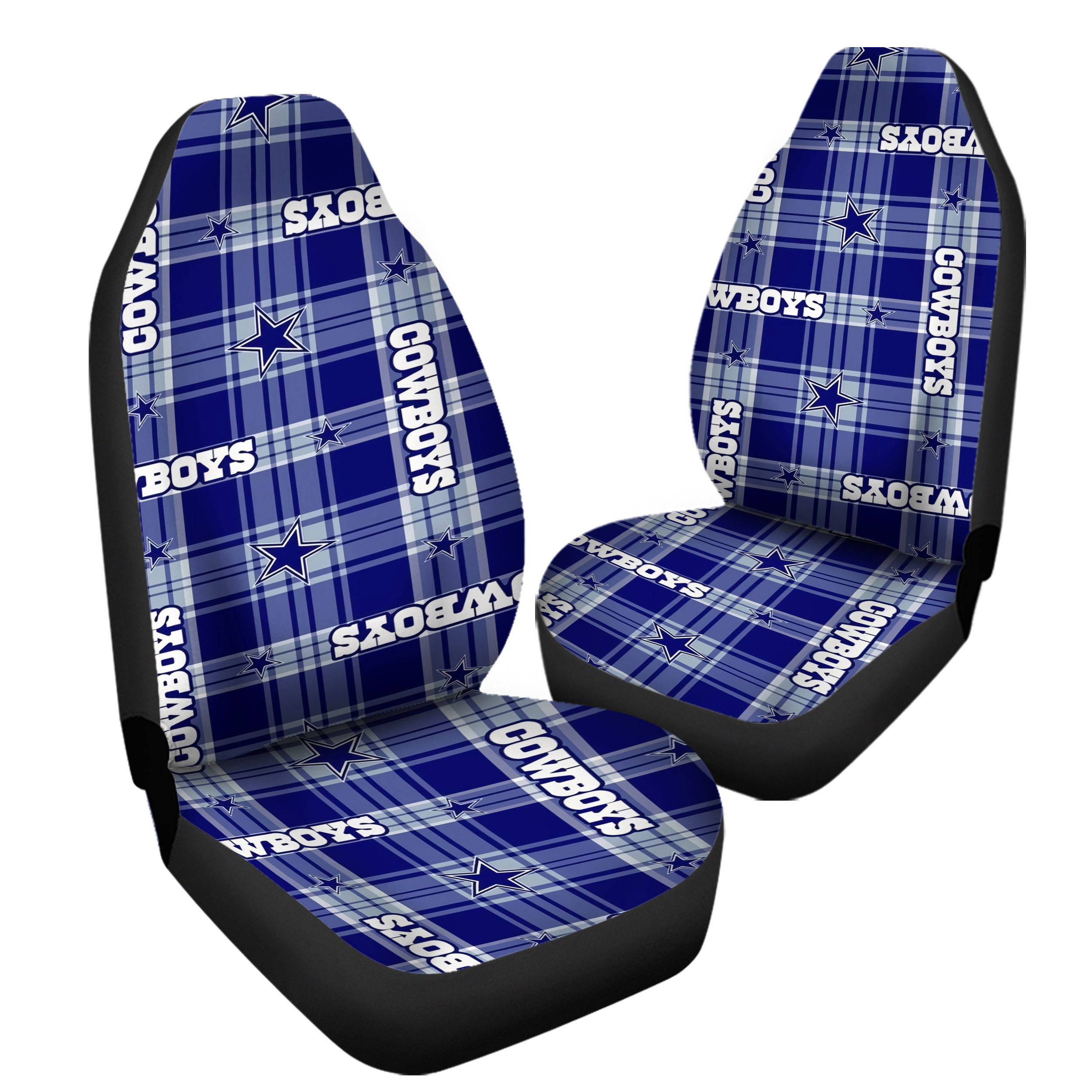 Dallas Cowboys NFL Plaid Background Car Seat Covers