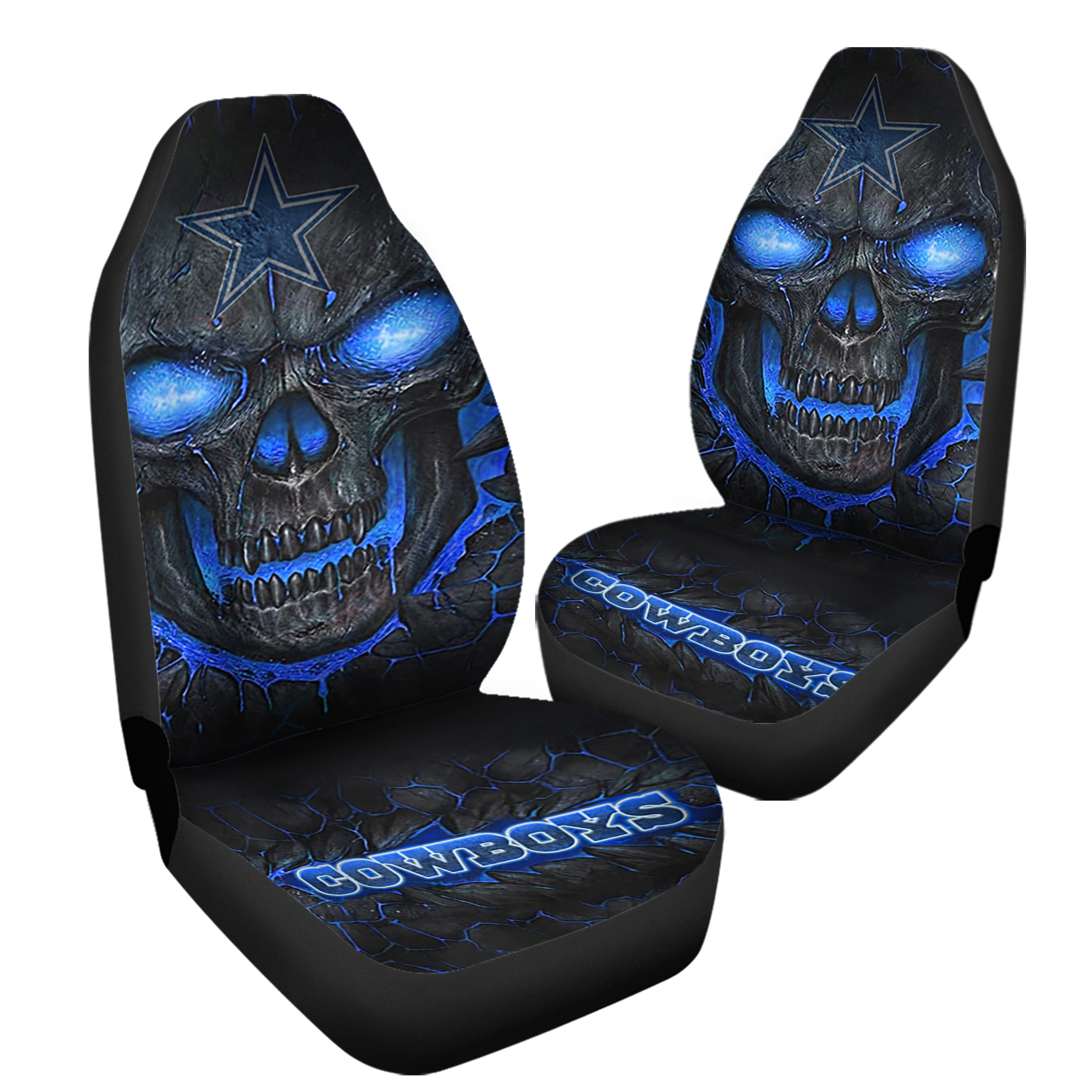 Dallas Cowboys Skull Car Seat Covers