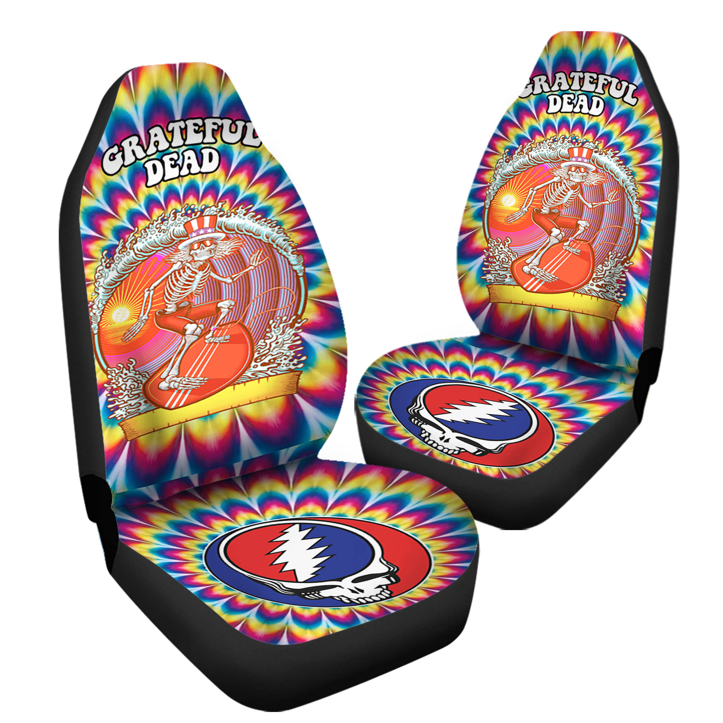 Grateful Dead Surfer Rock Band Car Seat Covers