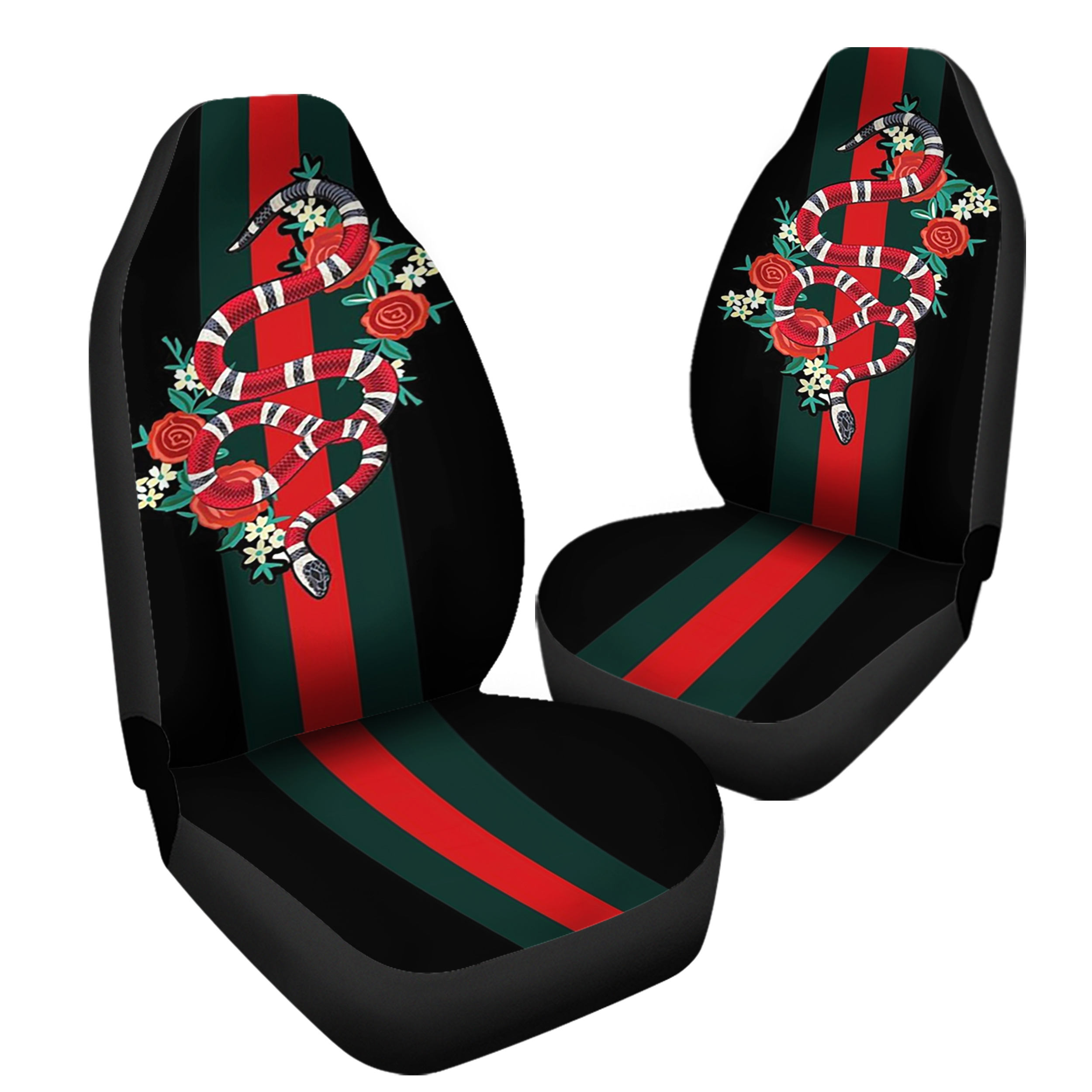 Gucci Skull Snake Tattoo Car Seat Covers