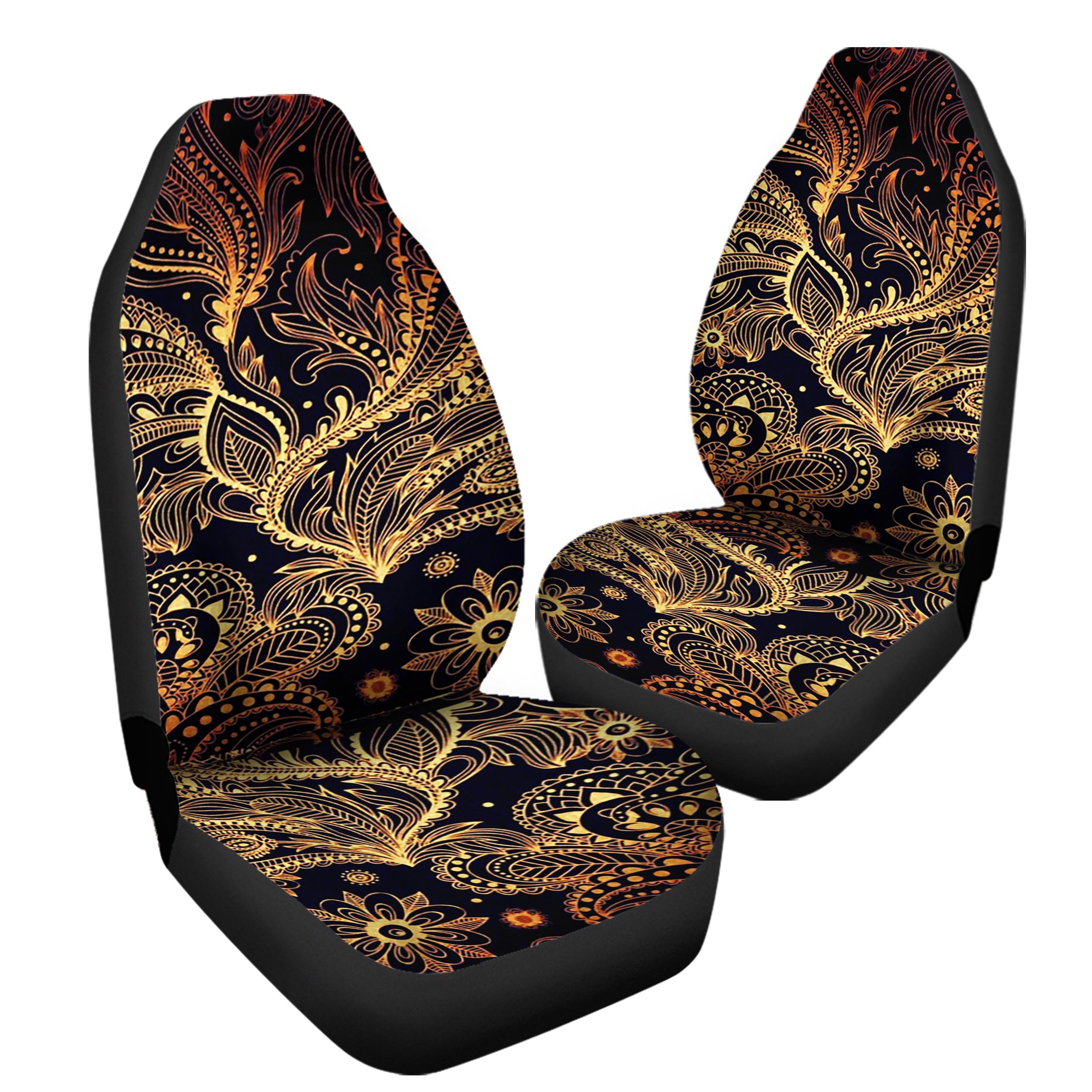 Mandala Floral Leaf Patterns Car Seat Covers