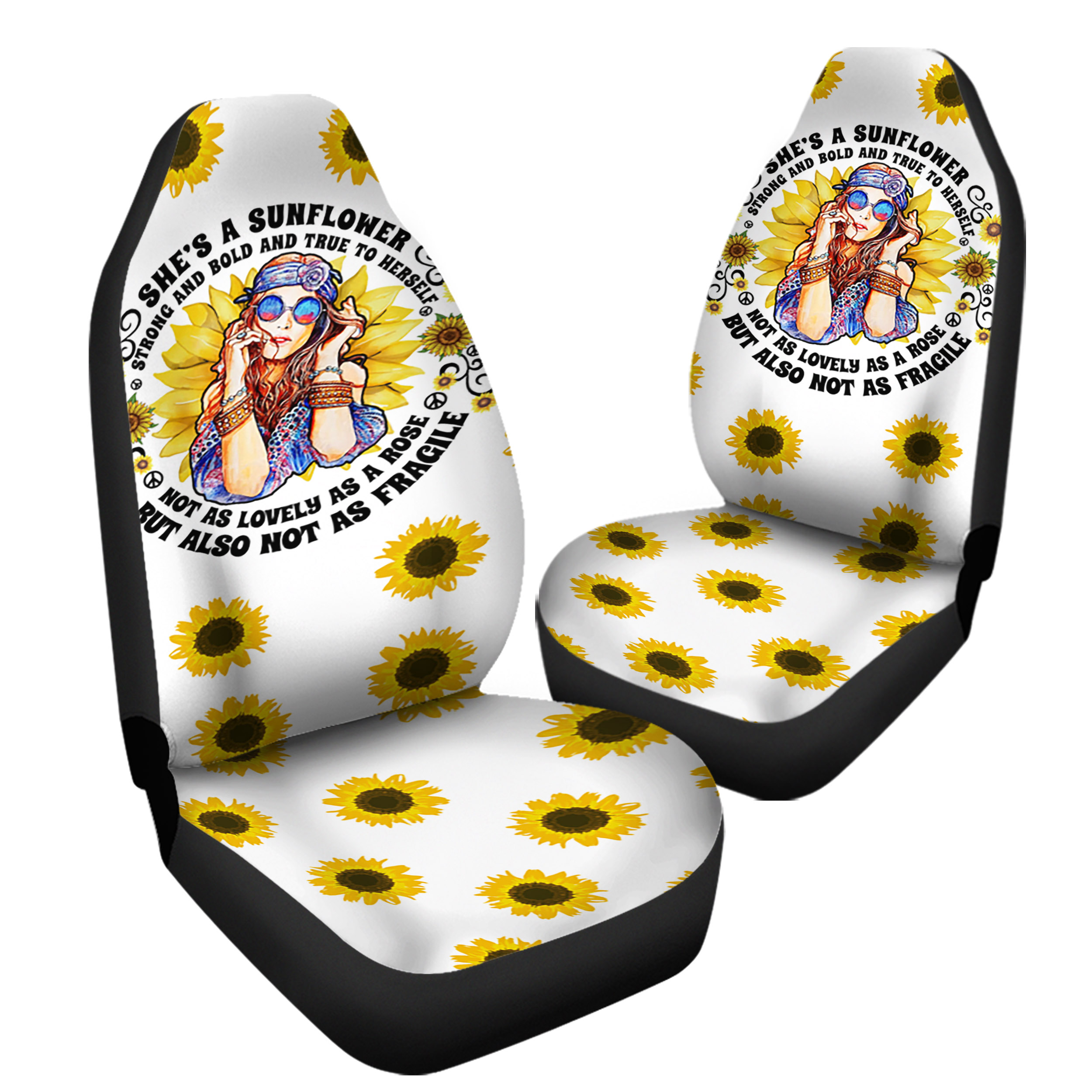 She's A Sunflower Strong And Bold Car Seat Covers