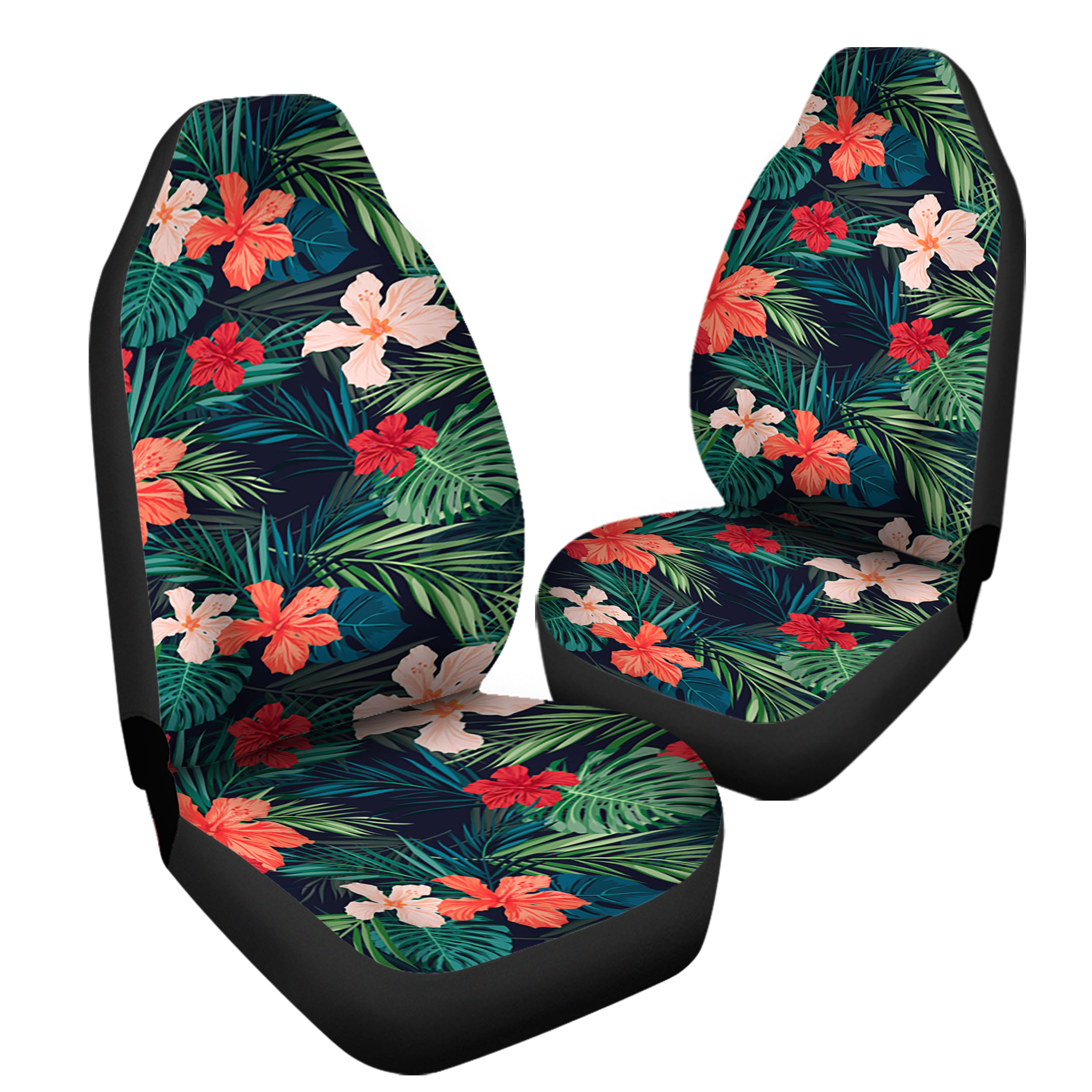 Tropical Plants With Flowers Car Seat Covers